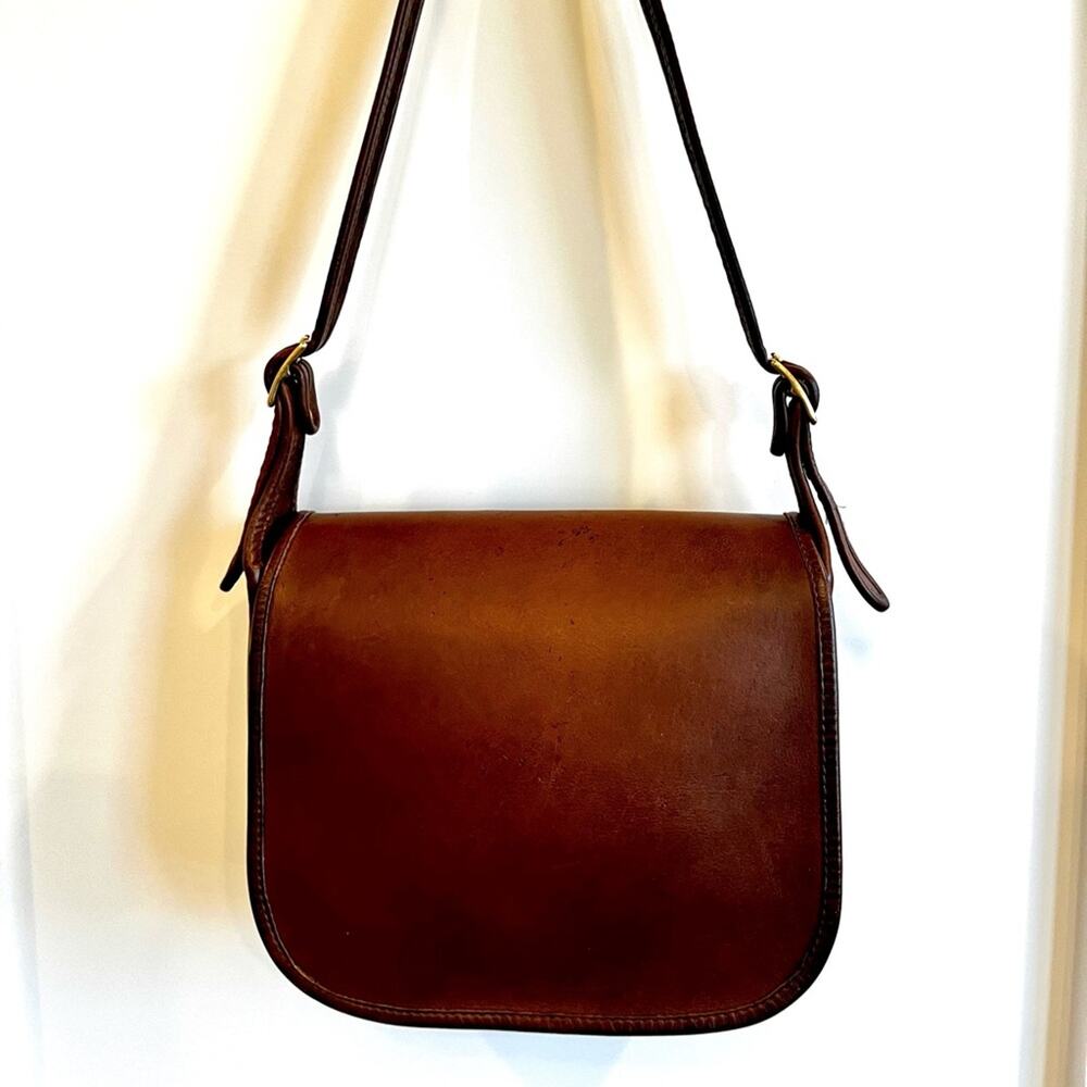 Coach British Tan Saddle Bag Made in New York style #9408